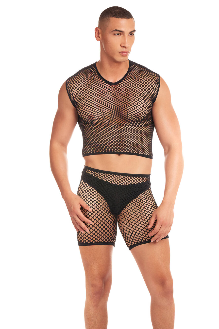 Net-Bula 3pc Set - Large/xl - Black Pink Lipstick